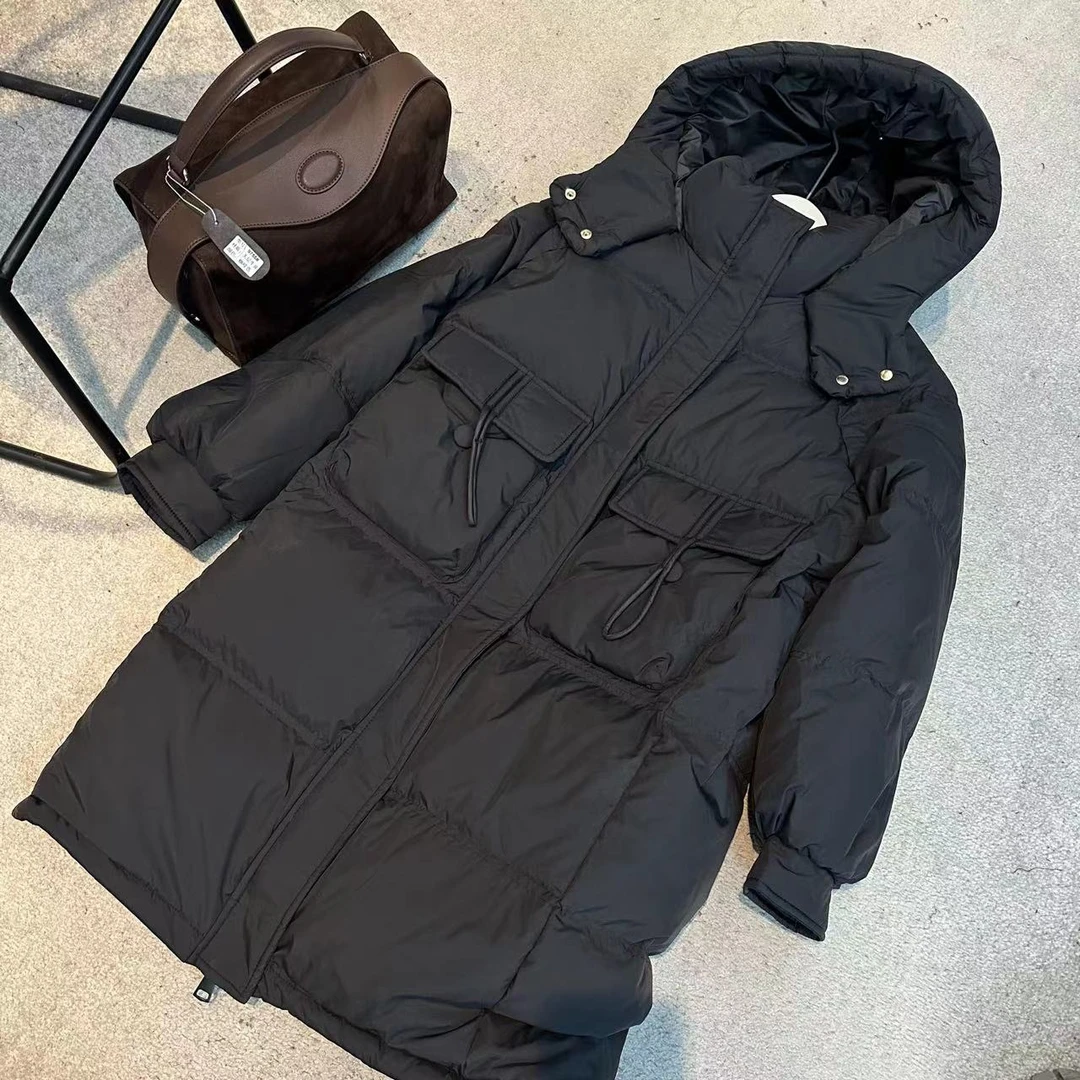 《姚家优麦汇》Y1026冬季保暖羽绒服连帽时尚长款百搭休闲女款