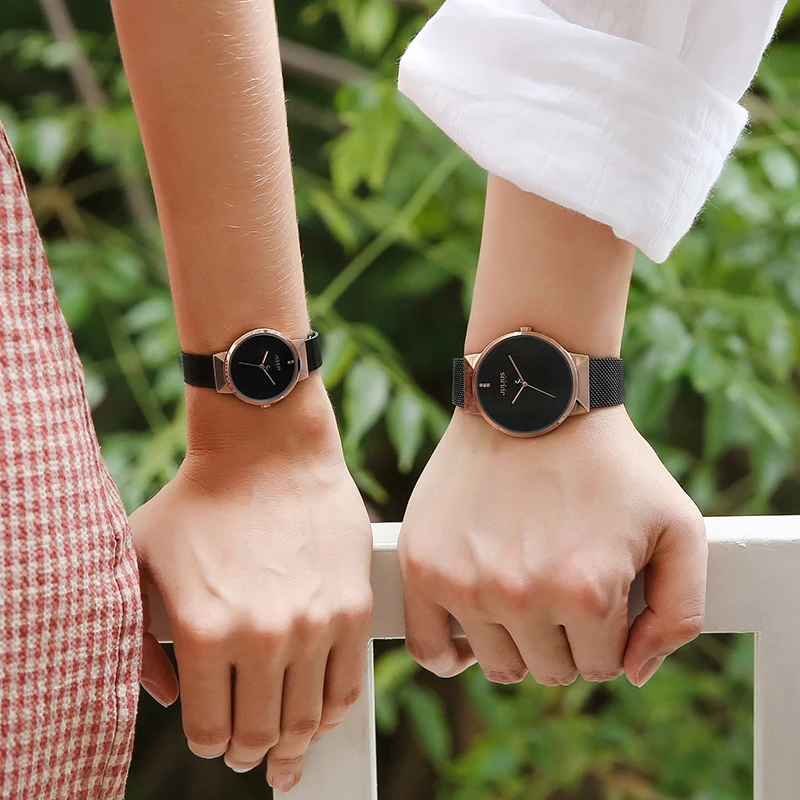 聚利时正品ins风法国小众手表轻奢简约气质情侣男一对表时尚1104
