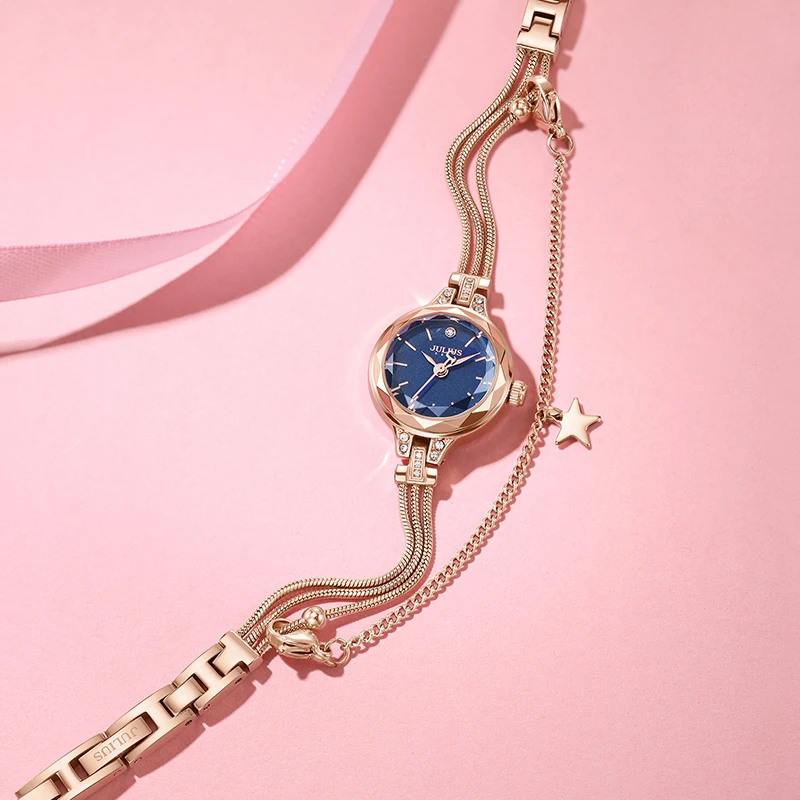 圆形小表盘手表女生礼物新款精致小众轻奢手链式复古女士手表918