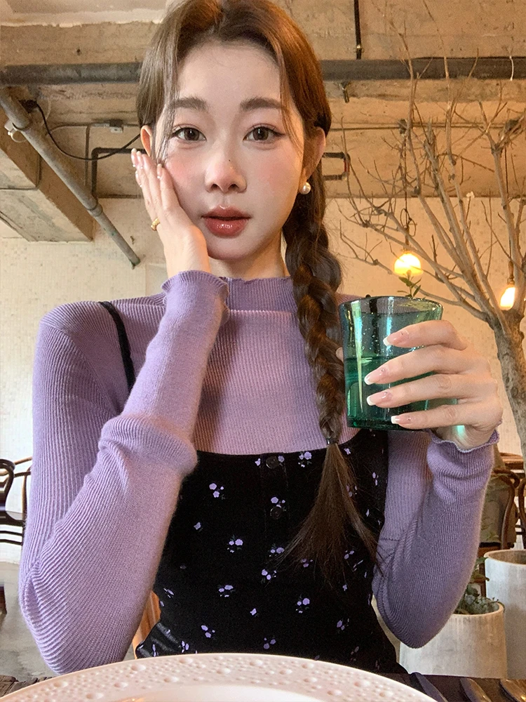 EIA一尧【恋综女友】韩系气质姐姐穿搭碎花连衣裙纯欲收腰显瘦长裙