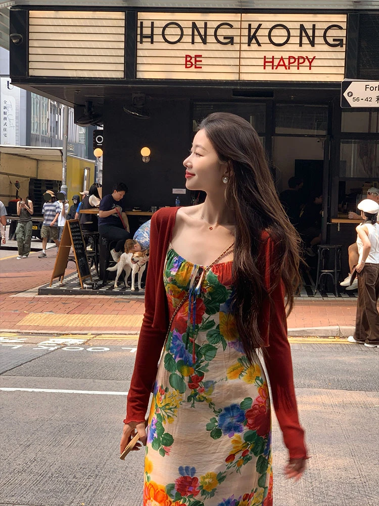 EIA一尧【加州梦境开衫】复古港风气质长袖开衫早秋针织衫短款外套