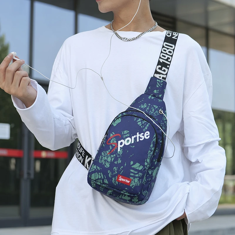 炫彩小胸包 多功能防水户外潮流单肩包运动休闲百搭斜挎包胸前包