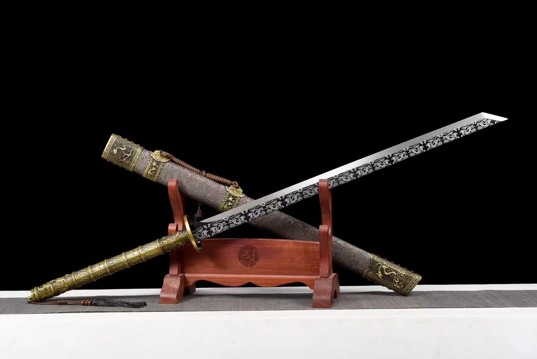 【苍龙康熙刀 】龙泉刀剑唐横刀纯手工锻打装饰摆件冷兵器不开刃