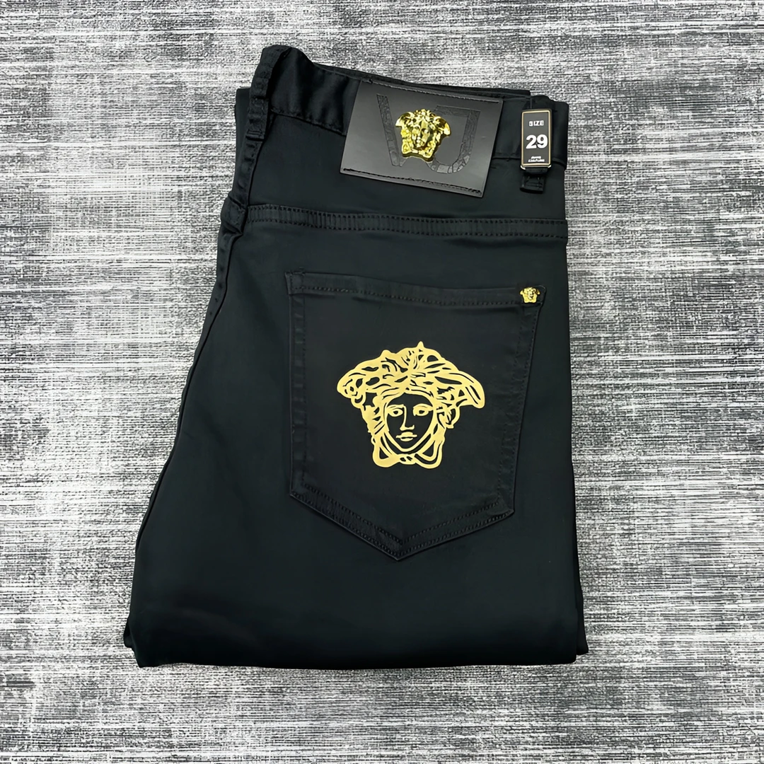 【204】牛仔裤男士款修身小脚直筒长裤子轻奢潮牌高端级感休闲弹力