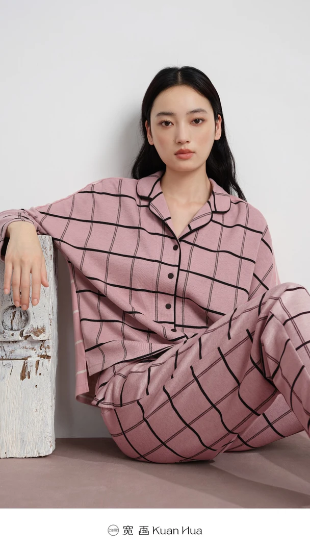 宽画 2024秋冬新款96900女款家居服套装