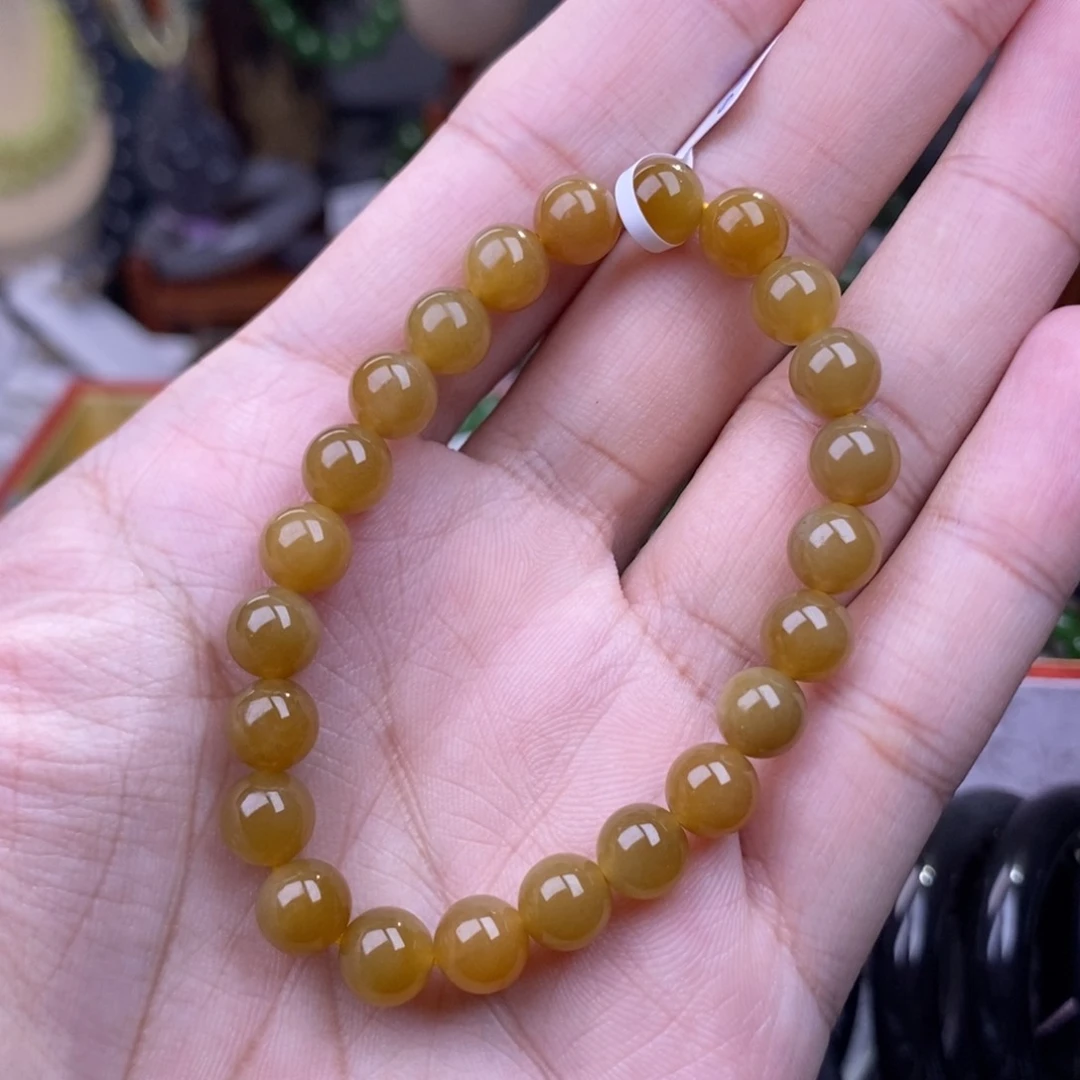 和田玉且末糖手串未镶嵌