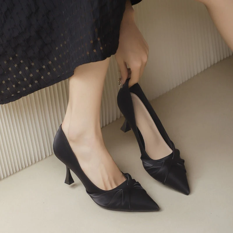 高跟鞋2022年新款百搭温柔尖头时尚配旗袍配裙子女神款（688-5）