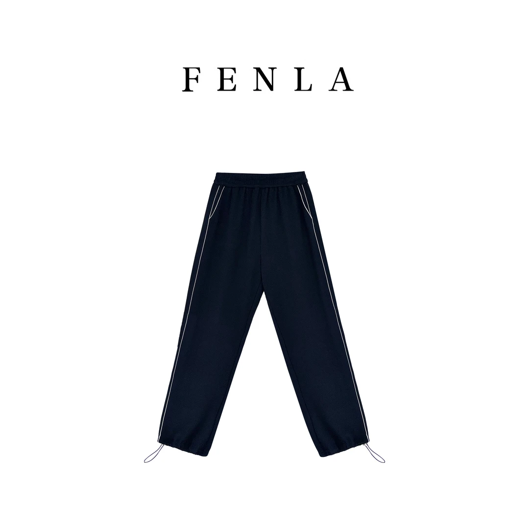 【惠姐私服】深藏蓝色一条杠运动休闲裤 83188