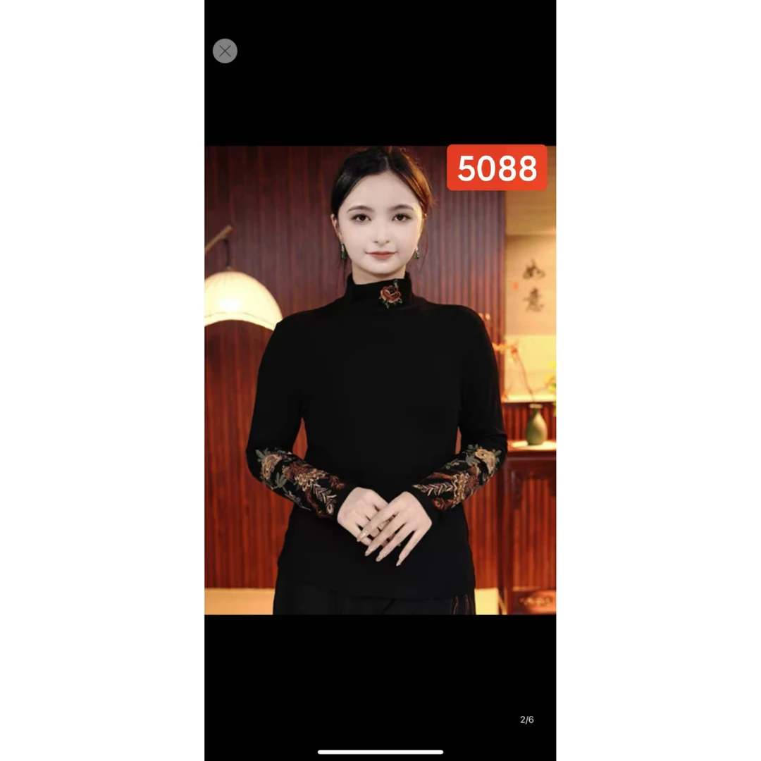 5088-23新款女士长袖打底小衫上衣