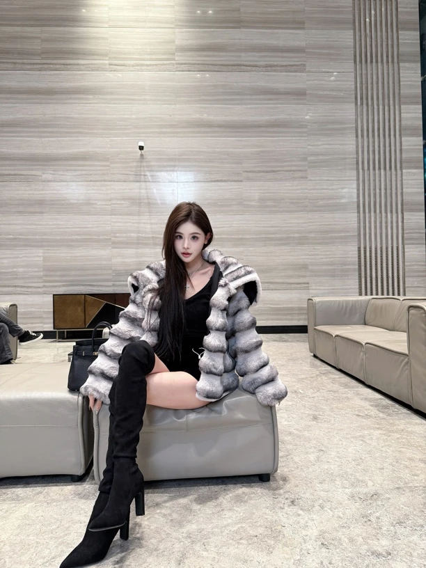 人造皮草 小周定制•【时髦千金】高级婴儿肌质感环保龙猫双色皮草