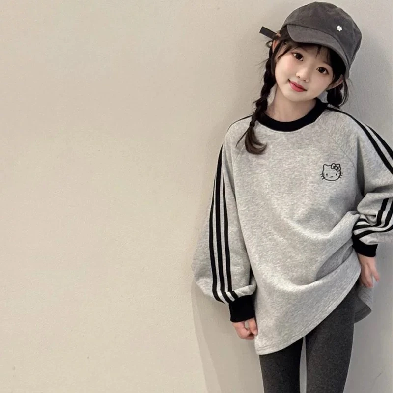 泡妈童装  【KT卫衣】冬季儿童女童休闲男童时尚加绒卫衣24336