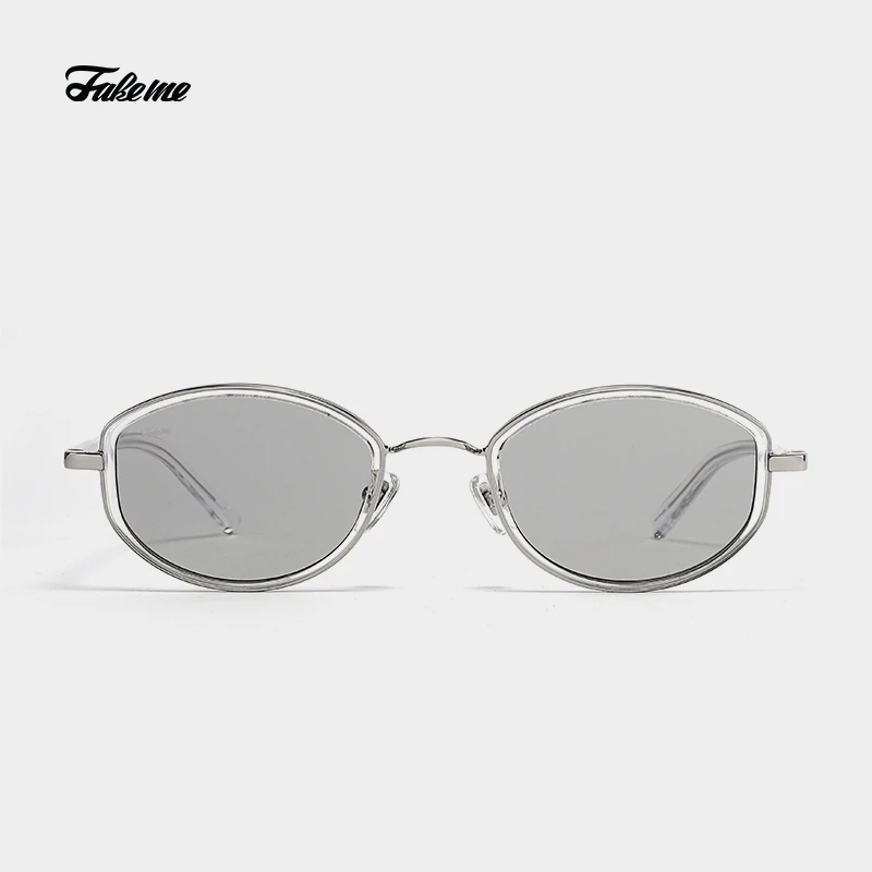 Fakeme（达人专属）韩版板材拼接橄榄型墨镜太阳镜女轻奢ins风 sudo