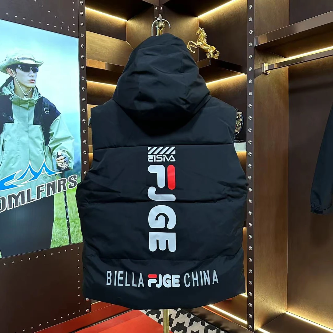 秋冬新款时尚百搭男女同款潮牌大码连帽马甲冬季保暖马甲马夹-58