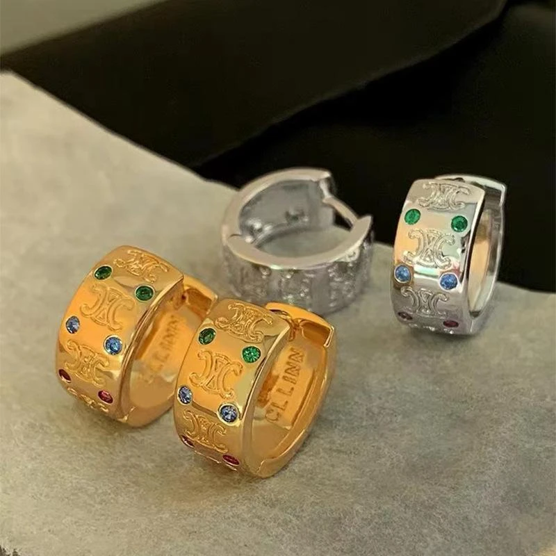 铜合金耳饰 项链法式复古轻奢时尚吊坠高级感耳扣—0901