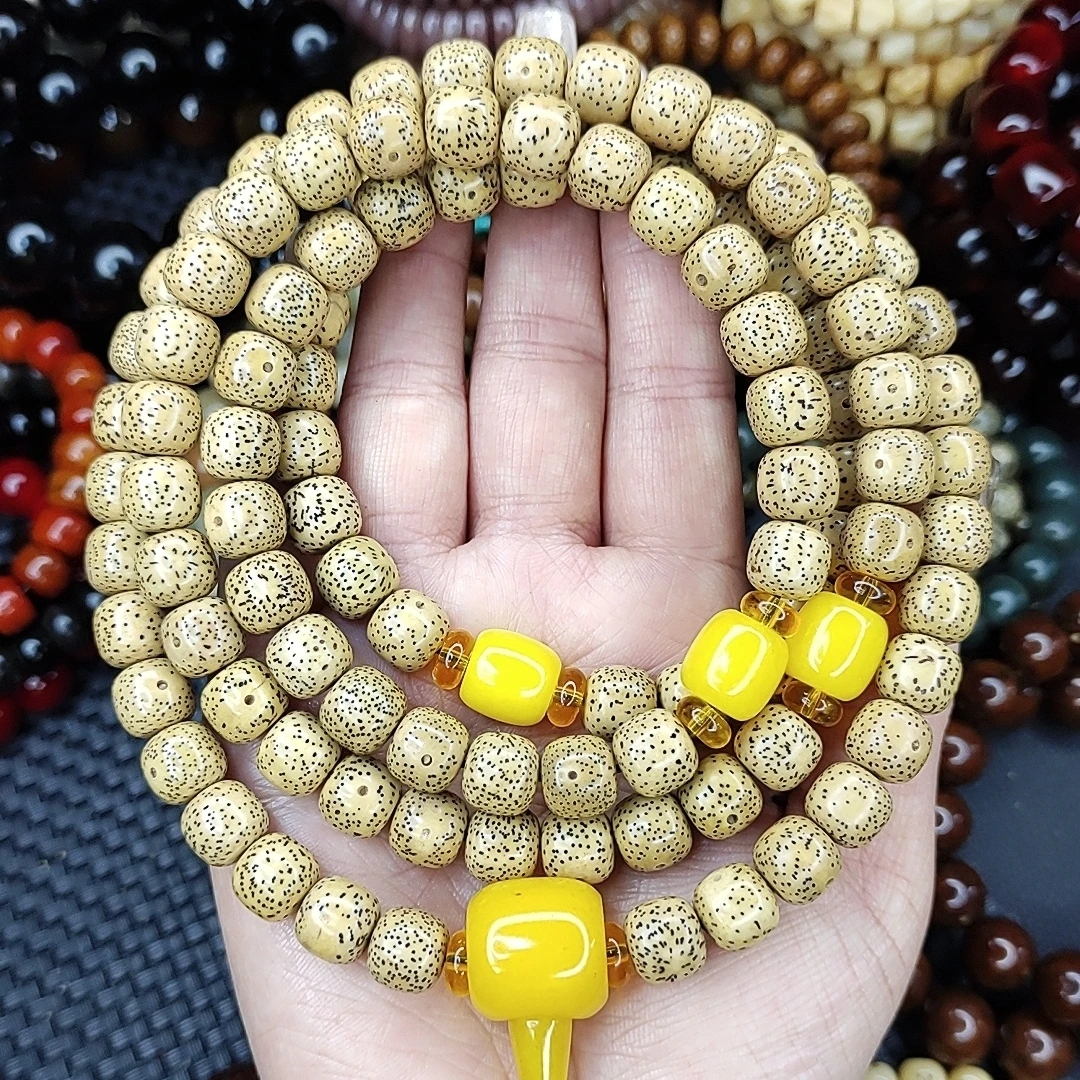 海南星月菩提108颗佛珠念珠脖挂(10X9左右)