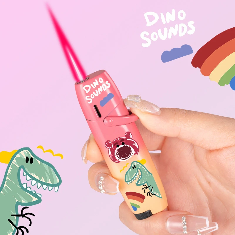 可爱卡通草莓熊库洛米少女心充气防风点烟器情侣男友女友精致礼物