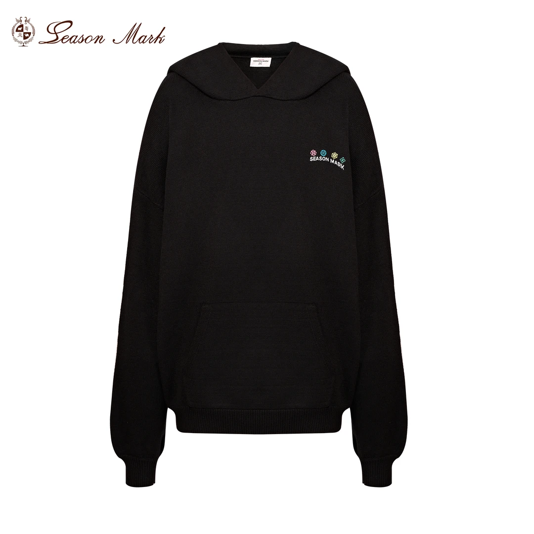 SEASONMARKcleanfit初代毛衣大帽款，自主版型混纺正品国潮自主