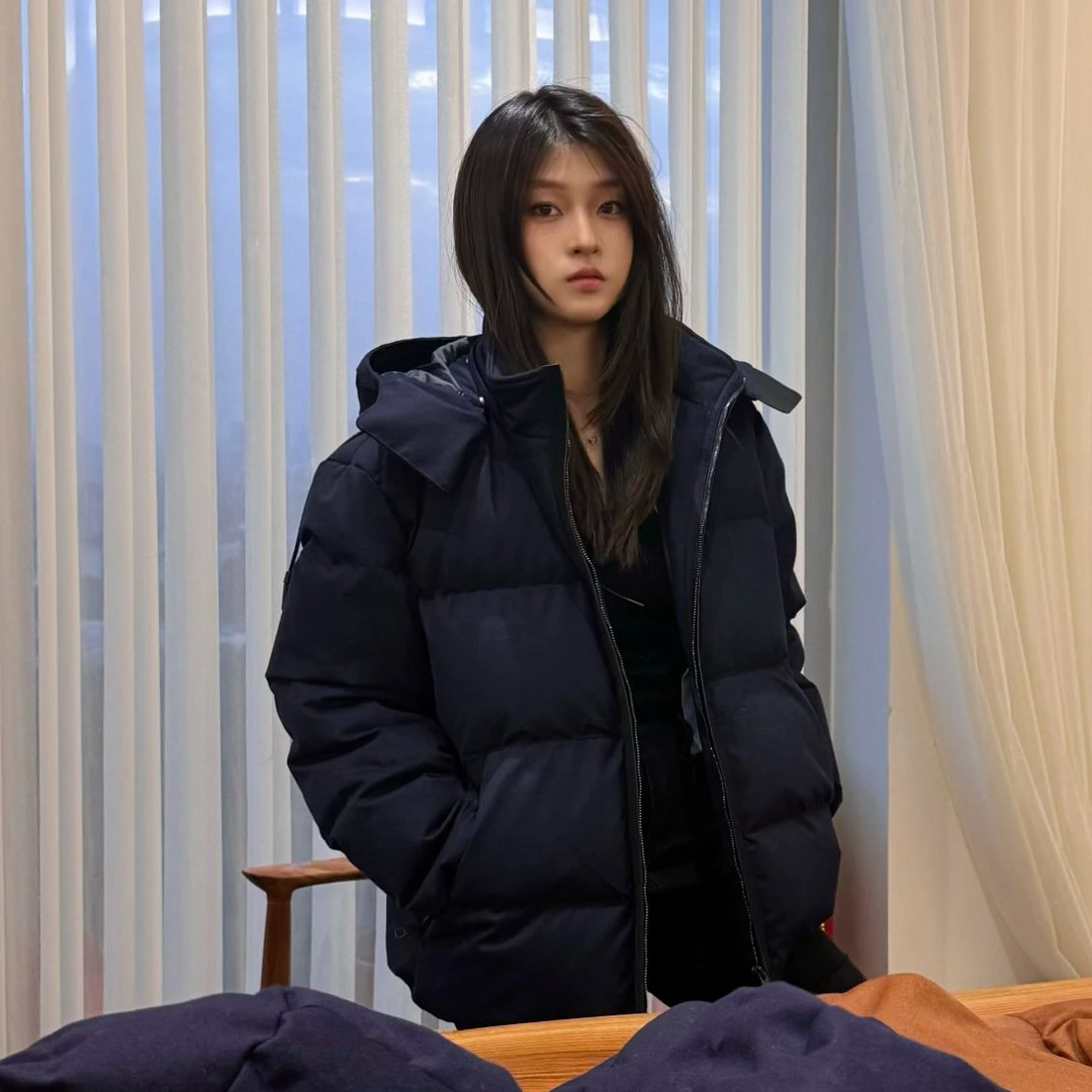 SEASONMARK【双11】冬季新款藏蓝羽绒服休闲百搭简约保暖情侣外套