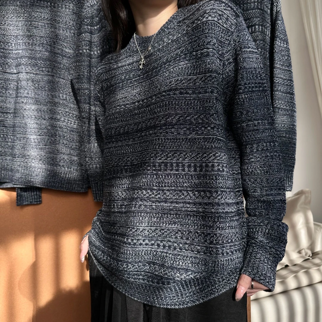 SEASONMARK秋冬新款深花灰时尚休闲百搭长袖毛衣男保暖搭子男女款