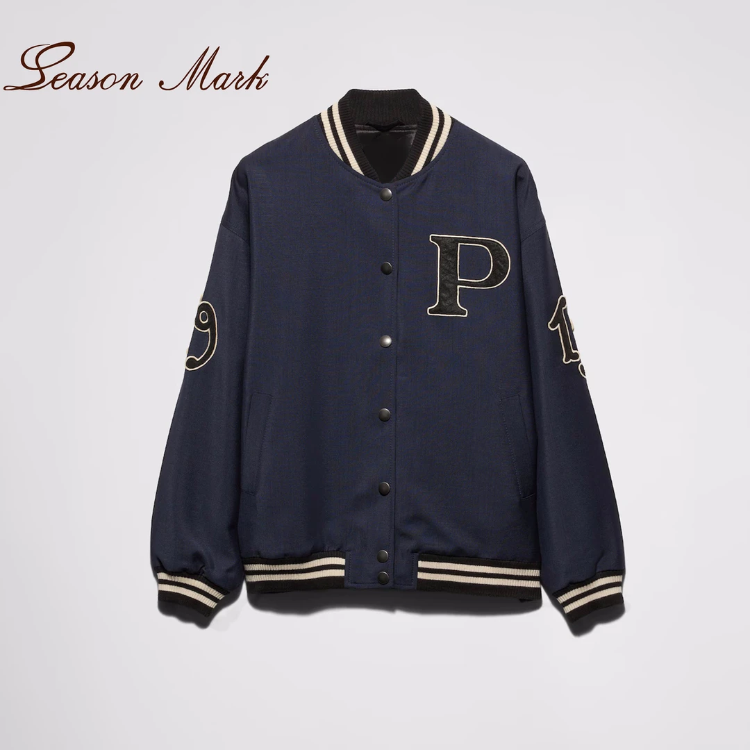 SEASONMARK秋冬新款P标棒球服夹克休闲百搭cleanfit简约时尚外套