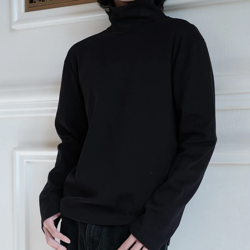 SEASONMARKcleanfit双面布打底秋冬长袖修身舒适百搭休闲半高领男