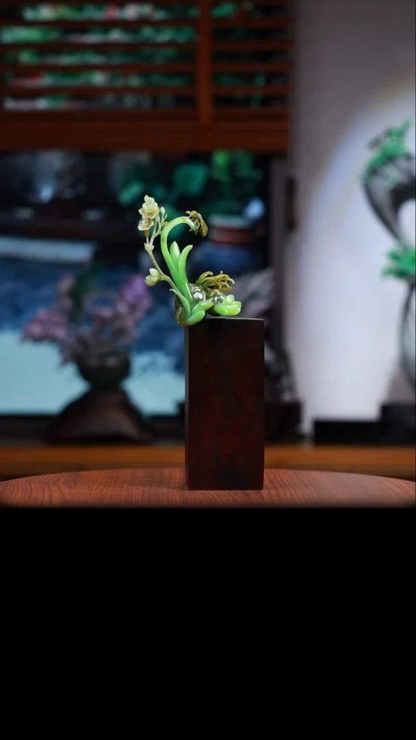 【闪购商品】和田玉（碧玉）摆件未镶嵌碧玉水仙花