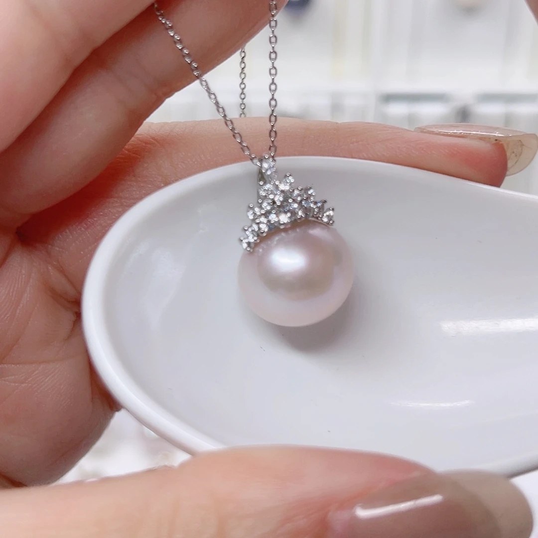 淡水珍珠颈饰银S925镶嵌
