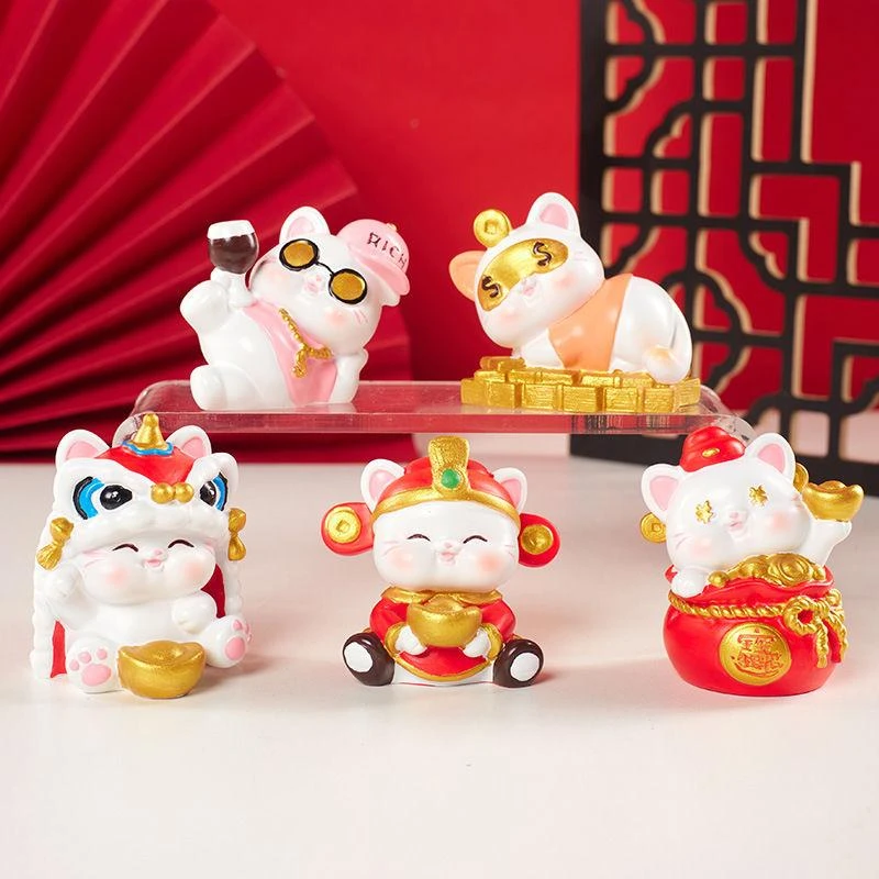 招财猫盲盒潮玩手工手办摆件国产产品