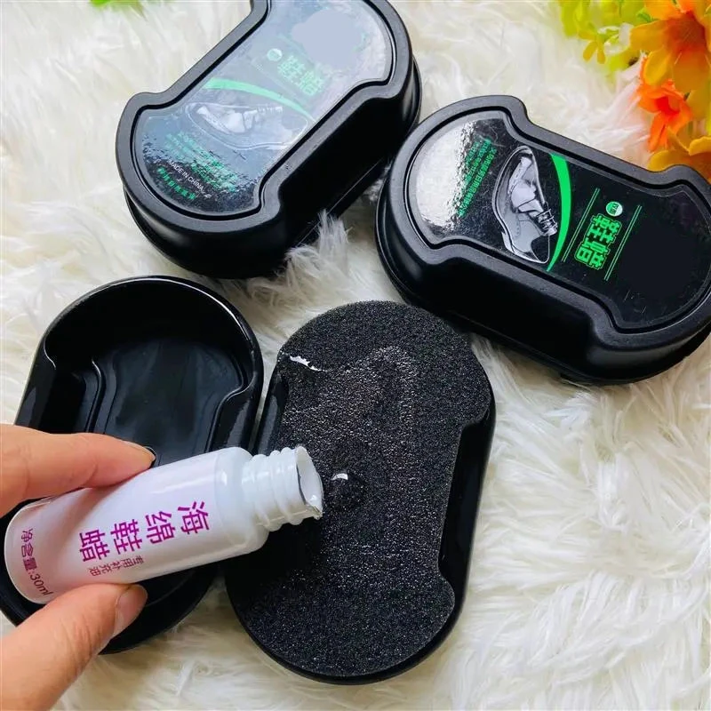 无色鞋擦皮鞋保养增亮神器双面海绵