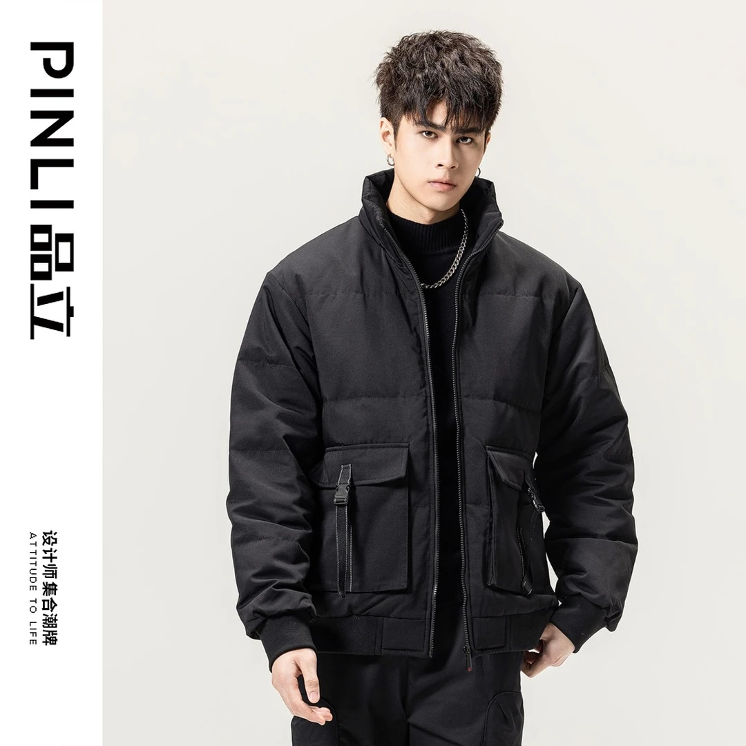 PINLI品立冬季男士短款青年羽绒服外套GD223608606