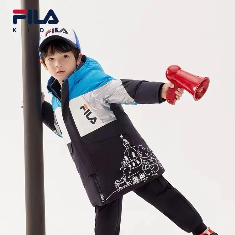 FILAKIDS斐乐【鹅绒】男小童冬季时尚潮流保暖羽绒外套K11B242909F