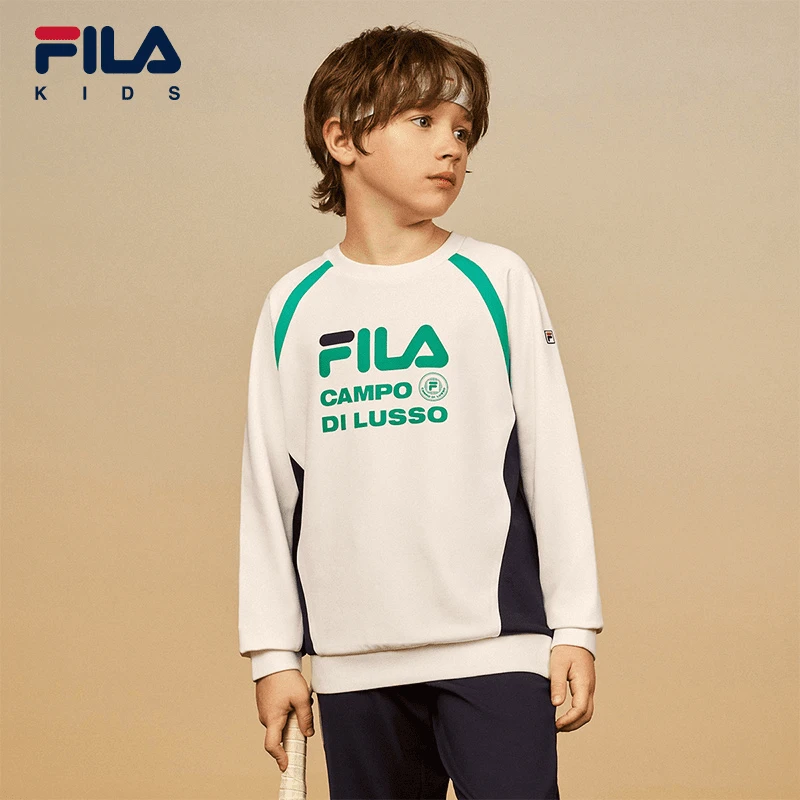 FILAKIDS斐乐儿童【TENNIS】法式网球男大童套头卫衣K12B433224F
