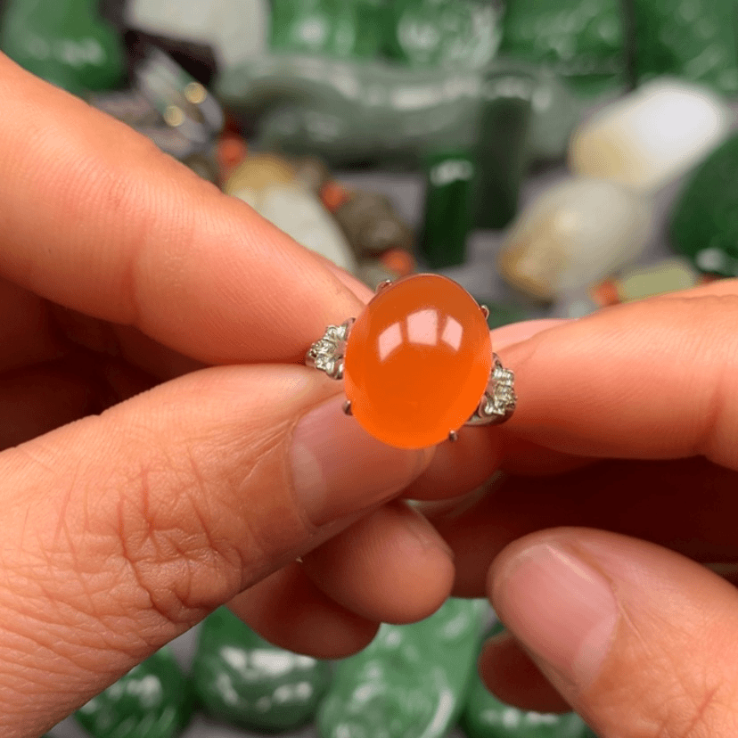 【闪购商品】南红玛瑙戒指银S925镶嵌熙**6