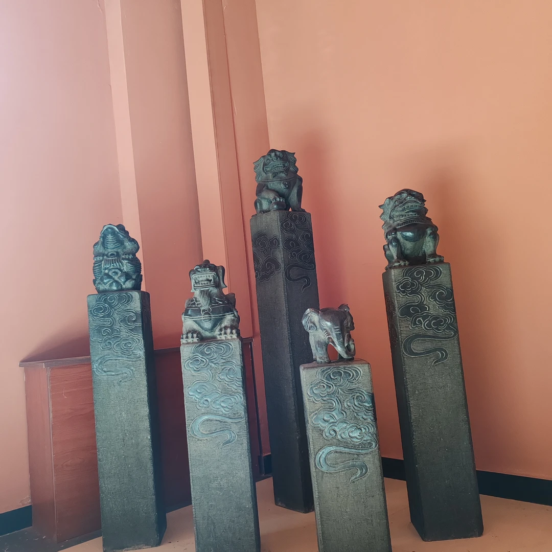 天然青石石材摆件拴马桩家居饰品户外庭院摆件定制款式