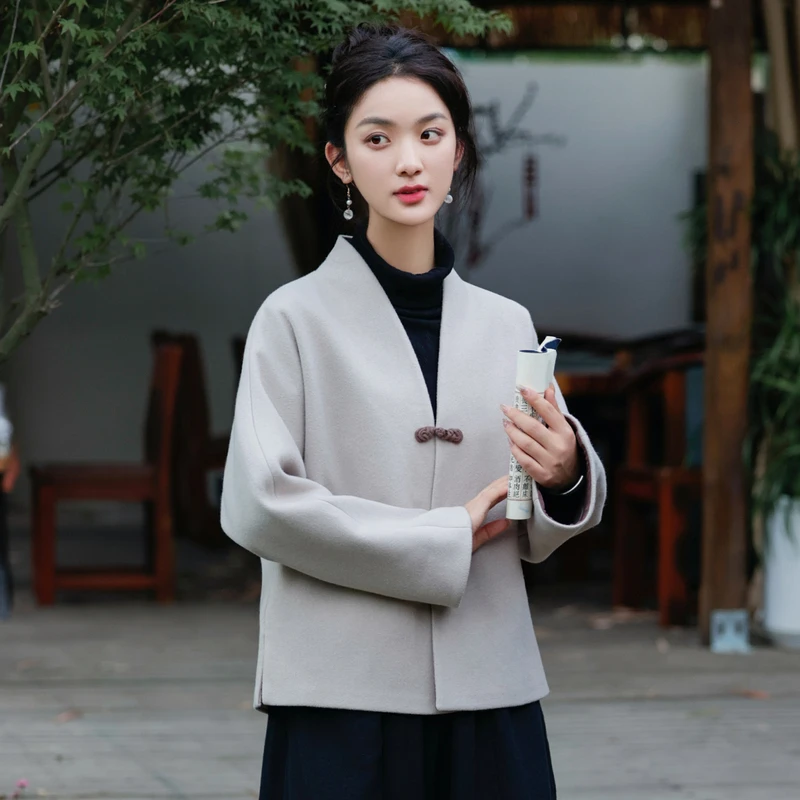 衣徒居士服汉服女款秋冬2025新款茶服禅服新中式外套禅意佛系女装