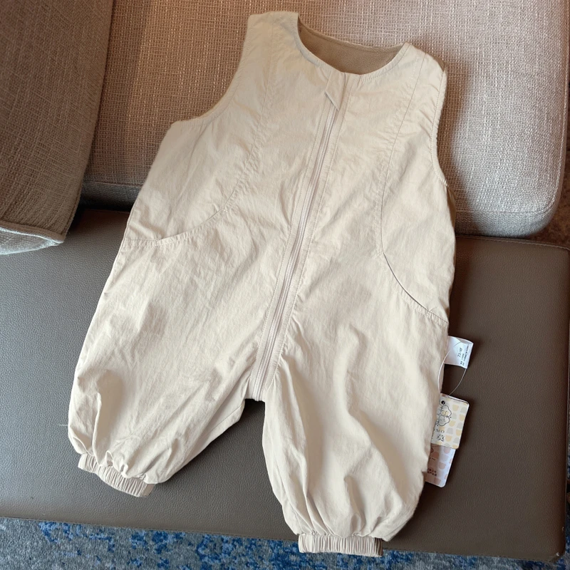 【杜邦三防背带裤】秋冬保暖无袖满月连体衣哈衣爬爬服婴儿幼儿宝宝