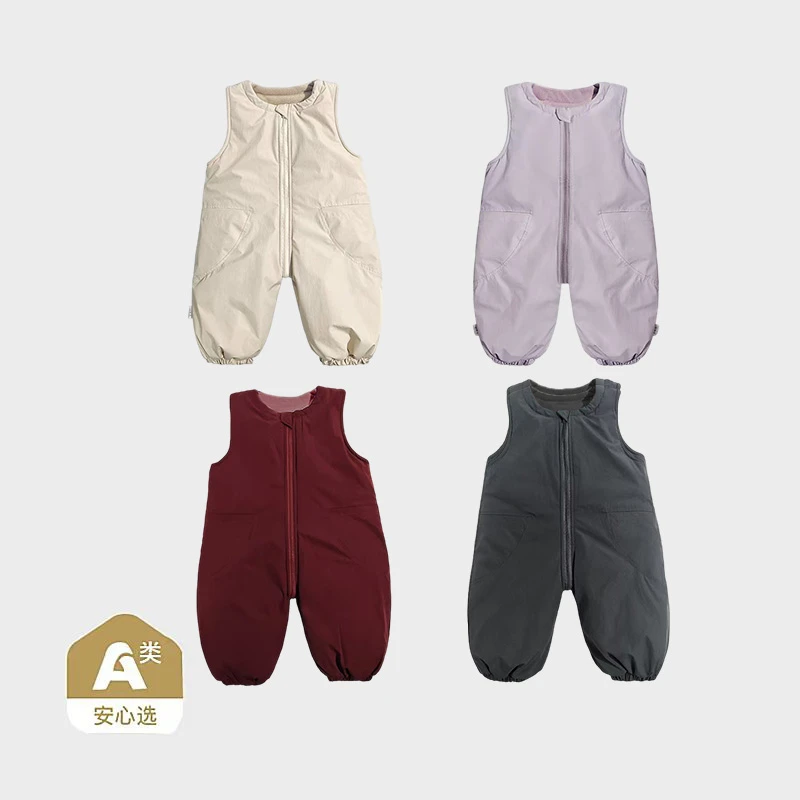 【加绒加厚三防背带裤】 新生宝宝保暖婴幼儿童百搭冬款外出连体衣