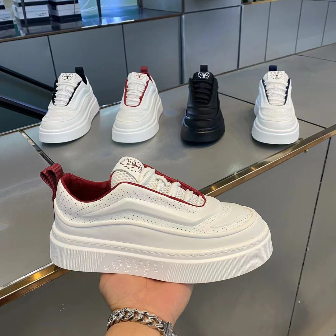 2024秋季新款潮鞋时尚百搭透气舒适潮流休闲厚底男鞋（皮鞋码）