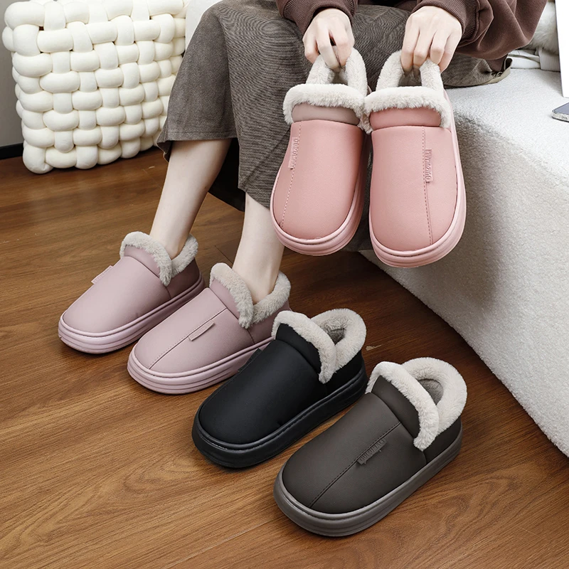 贵足玛丽23秋冬情侣居家加厚防滑耐磨加绒毛绒保暖舒适棉拖鞋271.