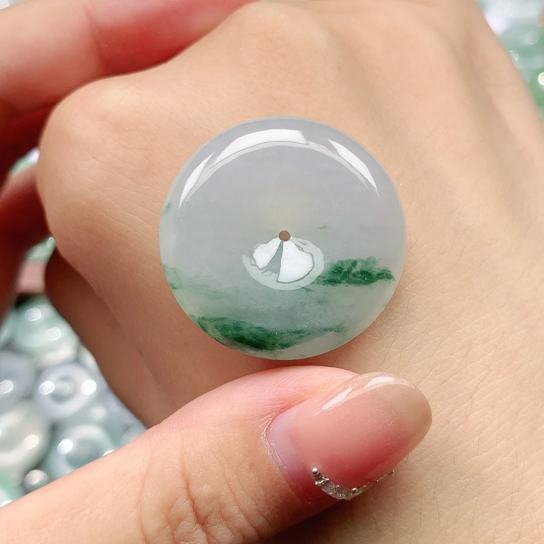 翡翠颈饰未镶嵌平安