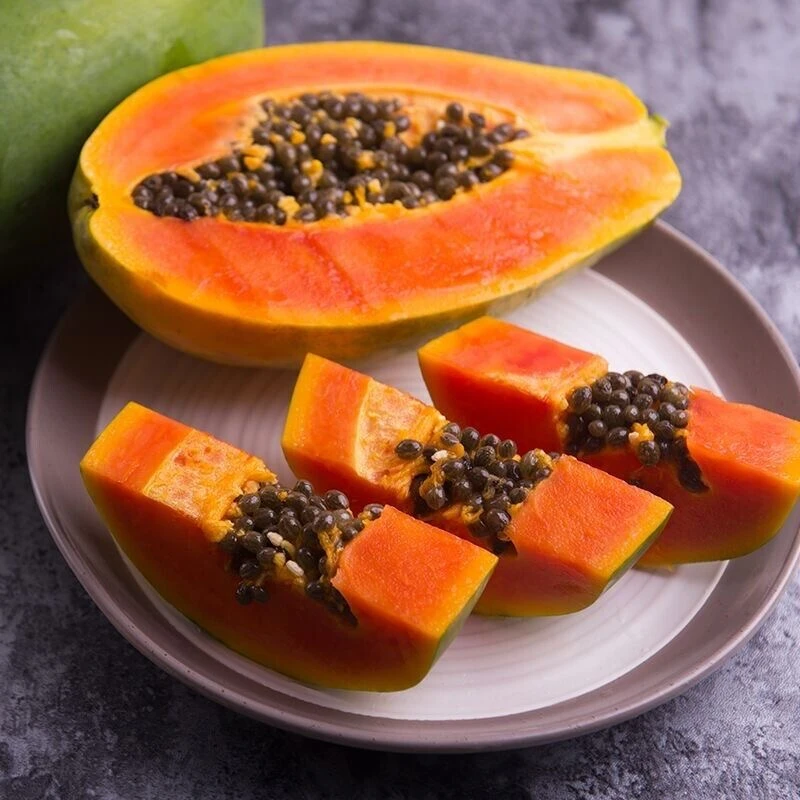 云南西双版纳 红心木瓜 皮薄肉厚 甜蜜多汁 收到催熟