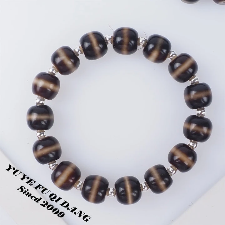 狂漏黑金！10*11mm一线药师老型巴西白芯渗透台工条纹玛瑙