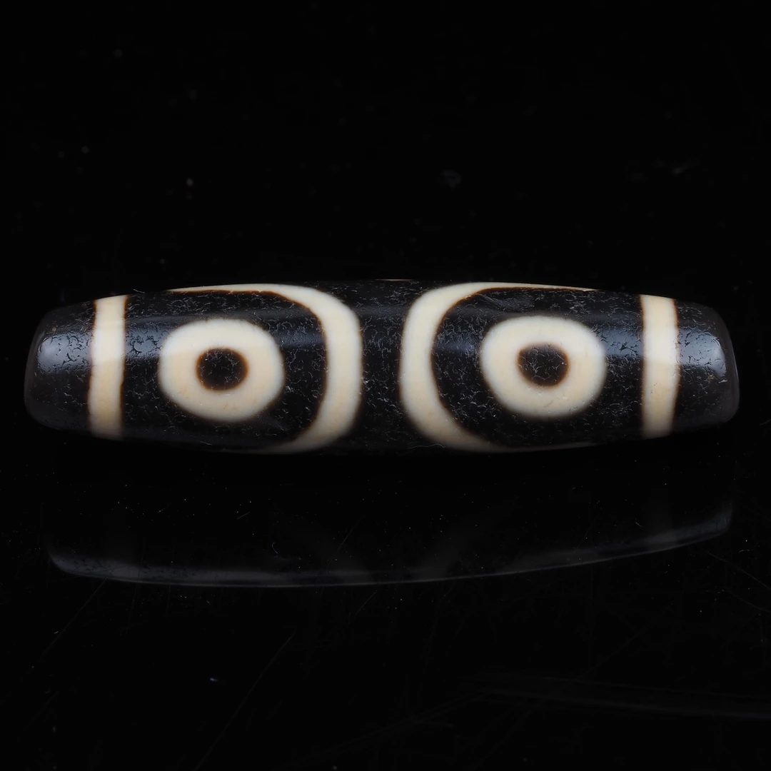 【一代老台湾上肯天珠·镇店超顶】爆红砂万里挑一！宝盖三眼47mm玛瑙