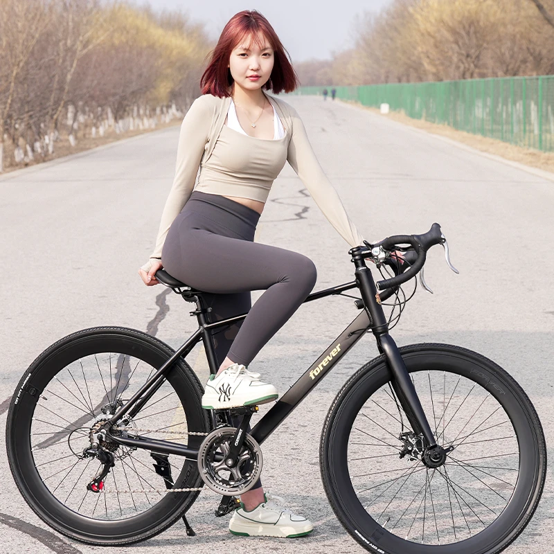 FOREVER/永久铝合金公路车自行车禧玛诺变速男女通用弯把学生单车