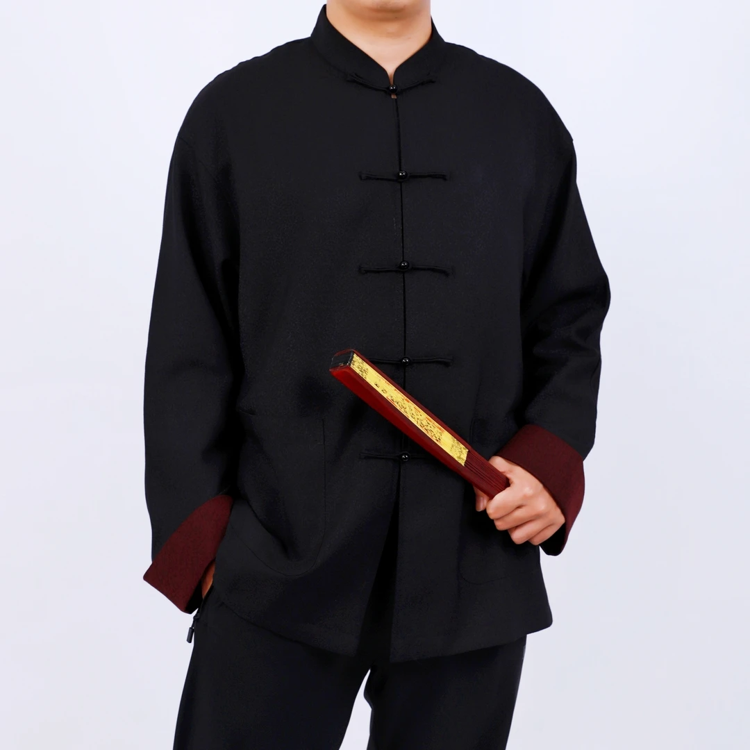 瑞蚨祥提花中式男夹衣中国风春秋复古