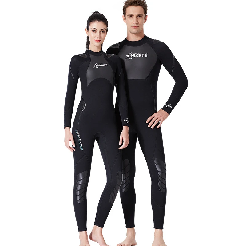 新款1.5MM连体潜水服长袖加厚保暖湿式浮潜冲浪水母服游泳衣冬季