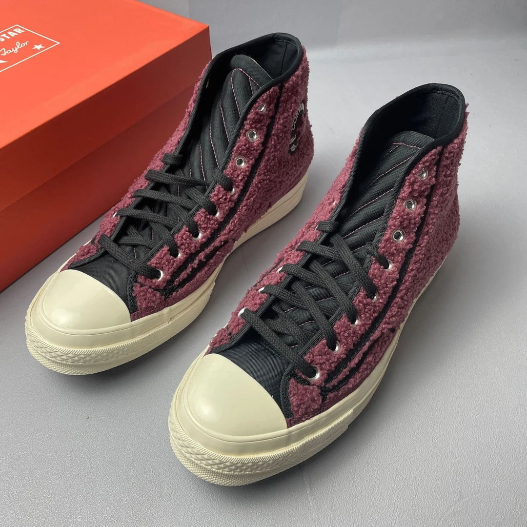 全新未使用  匡威1970s高帮绒面板鞋 玫瑰紫  172007C 971
