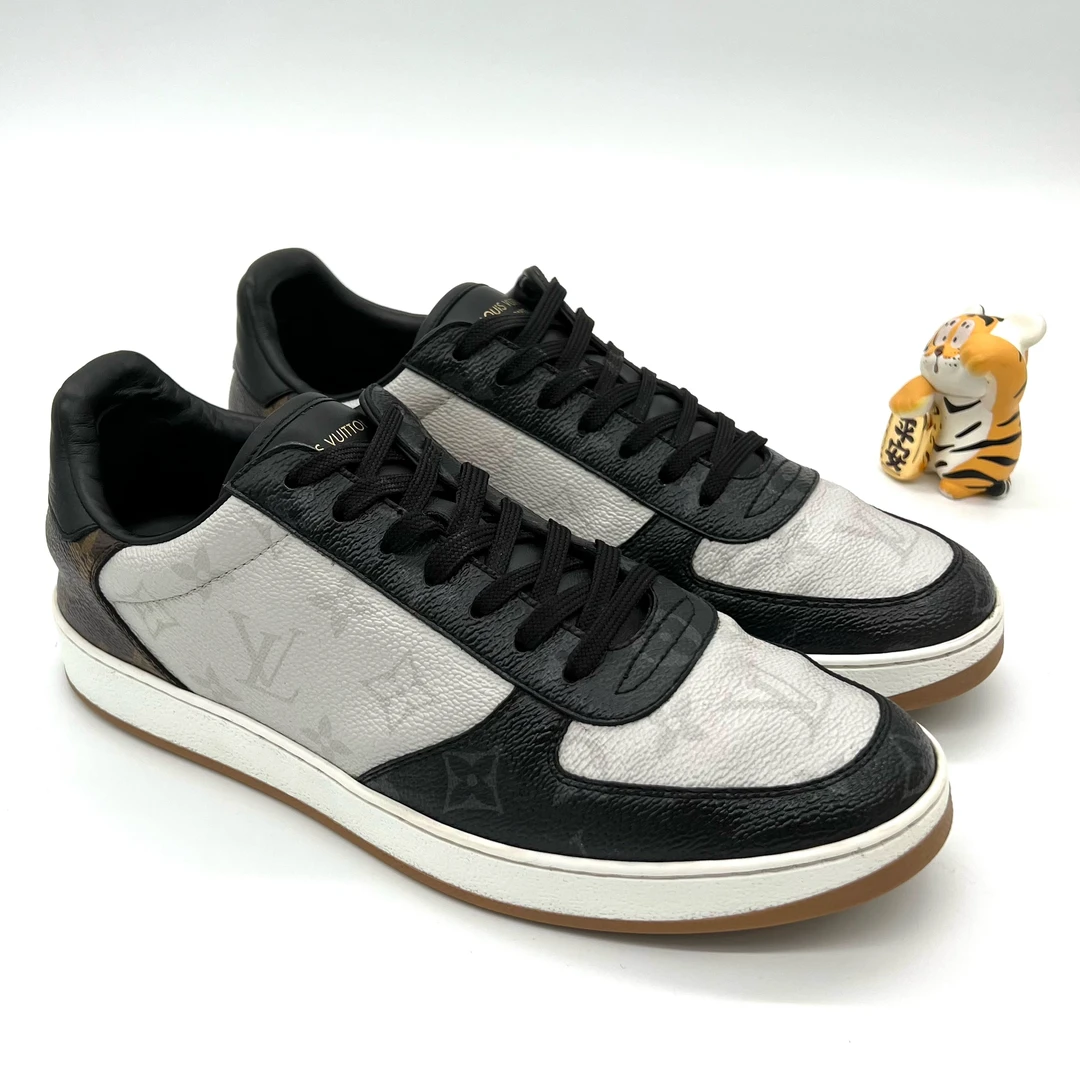 99新 LouisVuitton/路易威登 男士三色老花皮面拼接运动鞋 多尺码