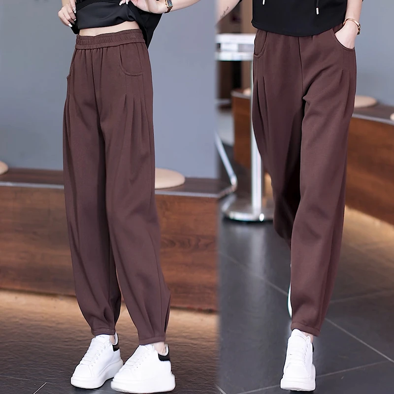 休闲哈伦裤女2025年春秋季新款小个子束脚运动卫裤宽松百搭萝卜裤