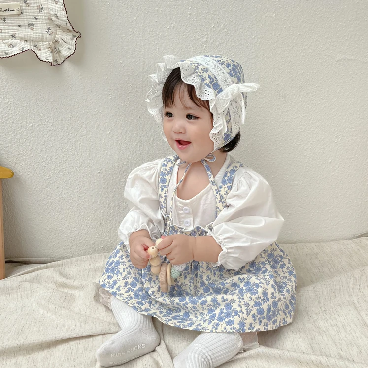 包屁衣新生婴儿衣服春秋季薄款套装百日衣碎花女宝宝哈衣纯棉a类